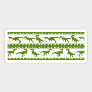 Green Raptor Pattern Sticker